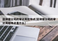 区块链公司的审计风险特点[区块链公司的审计风险特点是什么]